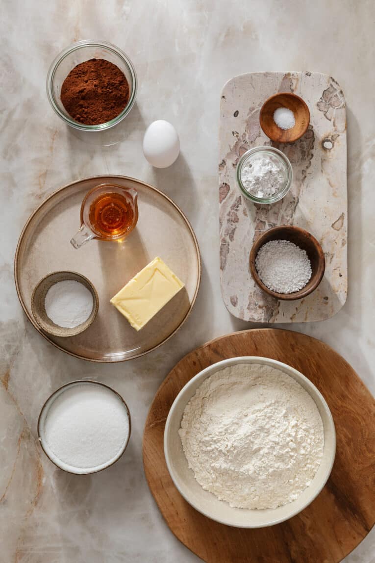 Ingredienser till chokladsnittar