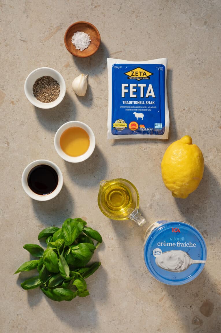 Ingredienser till kall grillsås