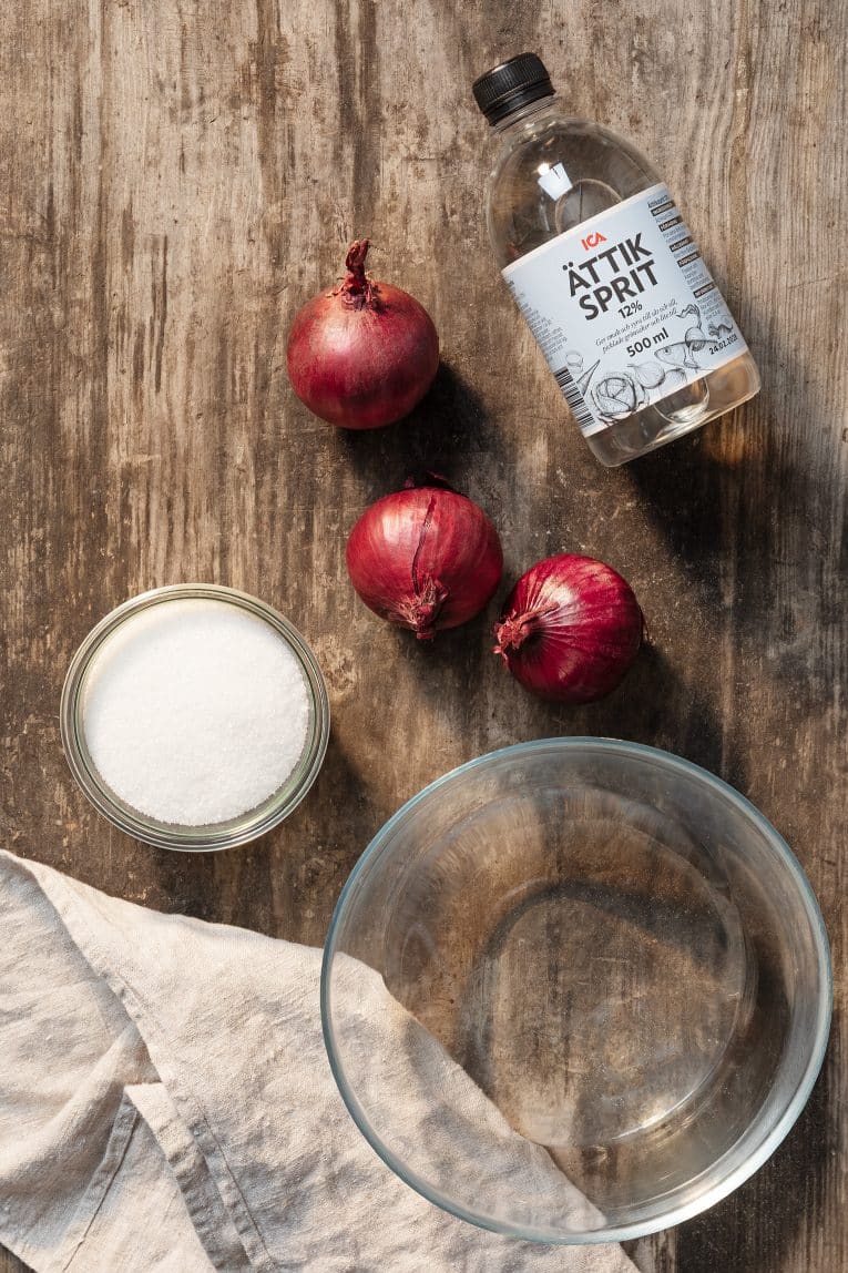 ingredienser till picklad rödlök